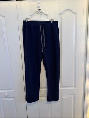 Figs Navy Straight-Leg Drawstring Pants